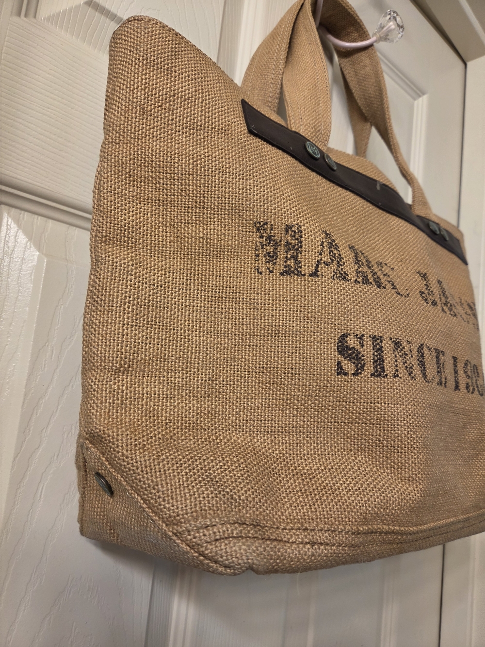 Marc Jacobs Tan Canvas Tote with Dark Brown Trim - Picture 8 of 16